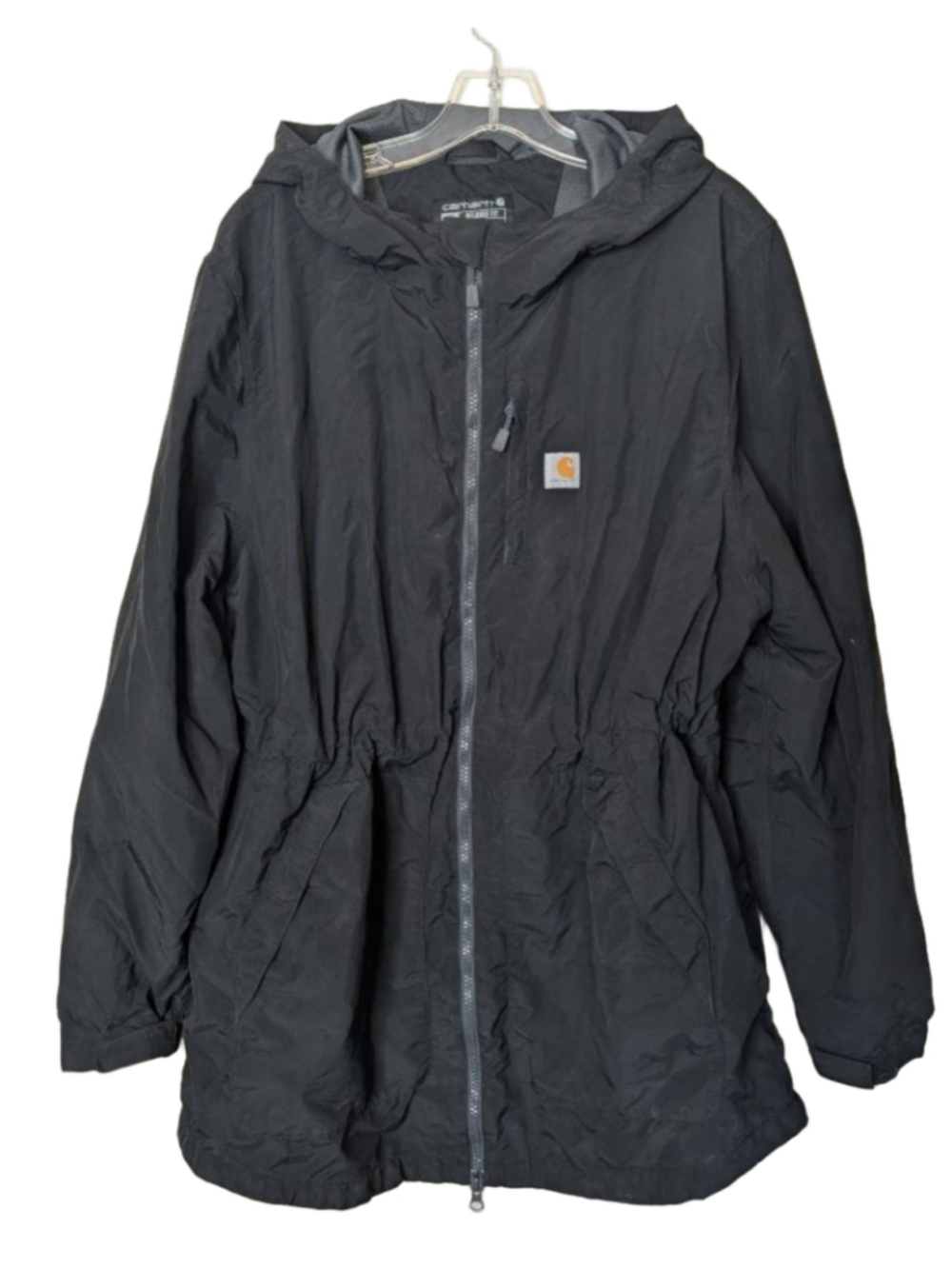 Women's Carhartt Black Relaxed Fit Hooded Jacket XXL